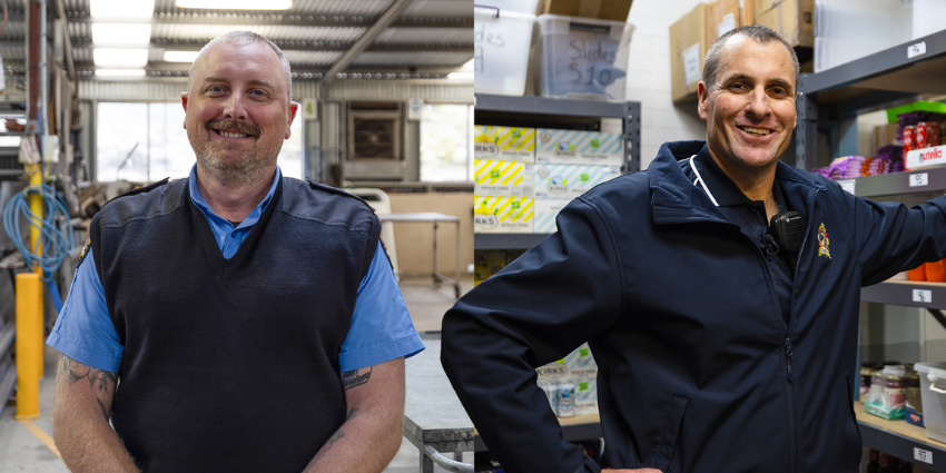 Albany Regional Prison’s Activities and Canteen Supervisor, Jared, and Employment Officer, Jarvis