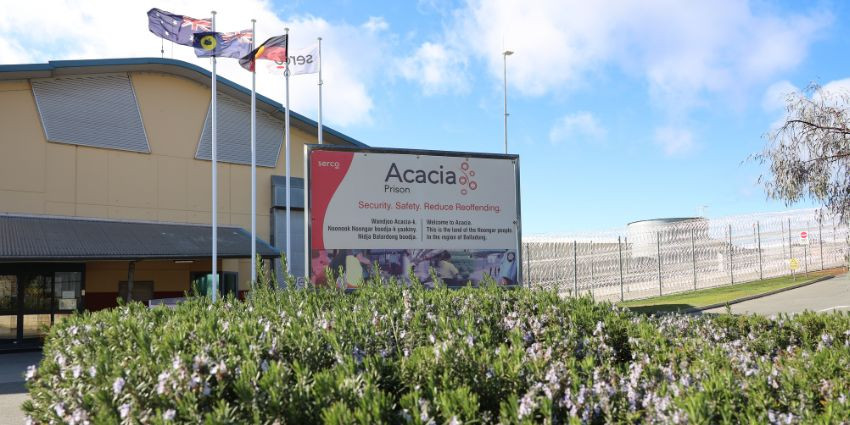 The entrance of Acacia Prison