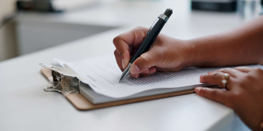 Hand writing contract