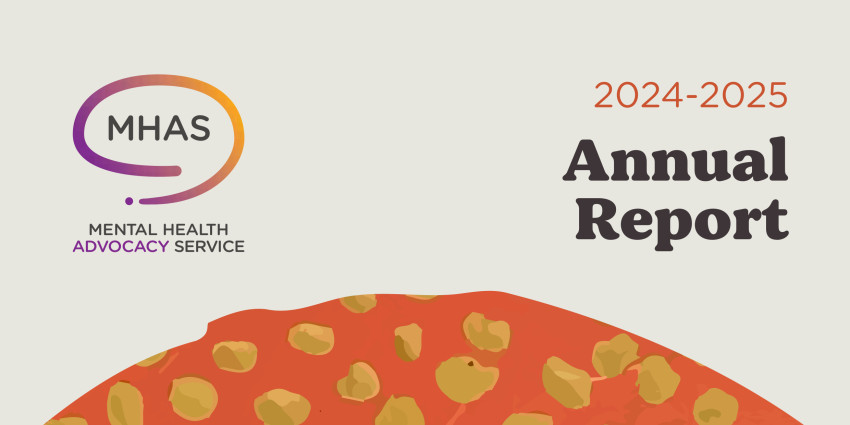 Front cover of the Mental Health Advocacy Service annual report 2024-2025