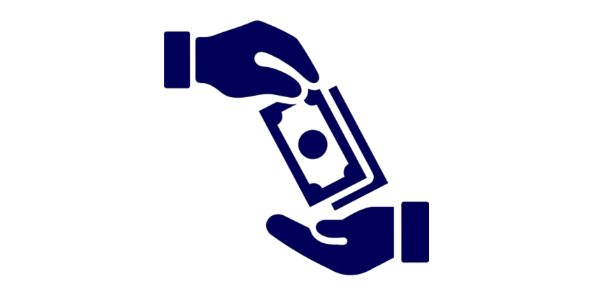 money passing between two hands