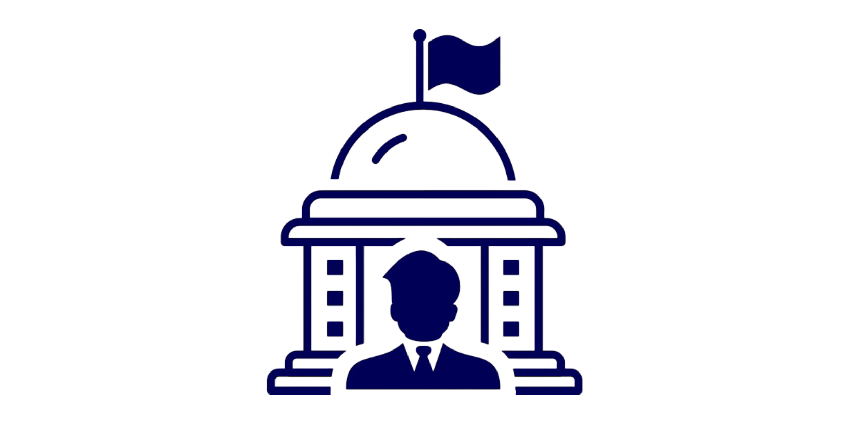 building with flag on top and person in front. 