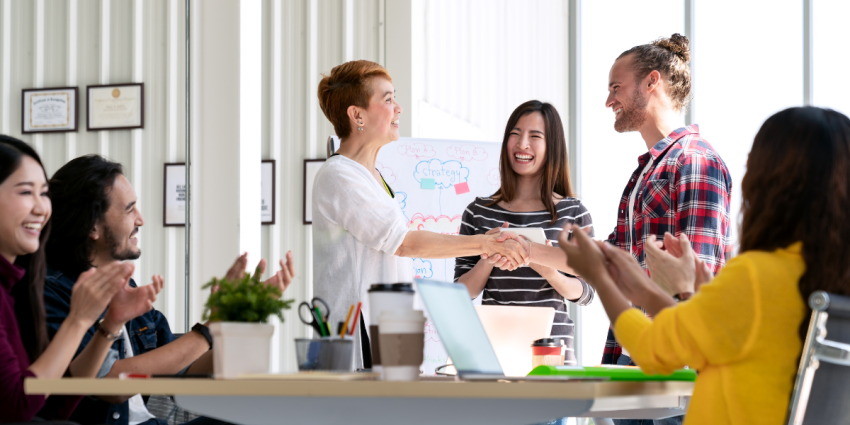 people shaking hands