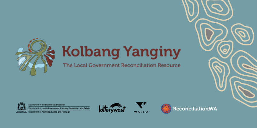 kolbang yanginy web tile with Aboriginal design