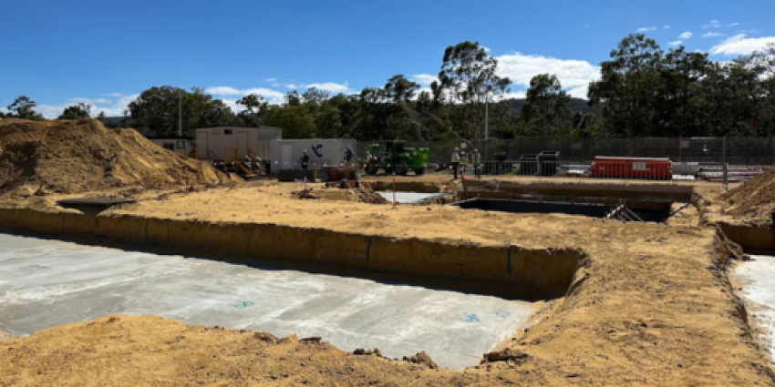 The Byford Health Hub construction site showing earthworks underway.
