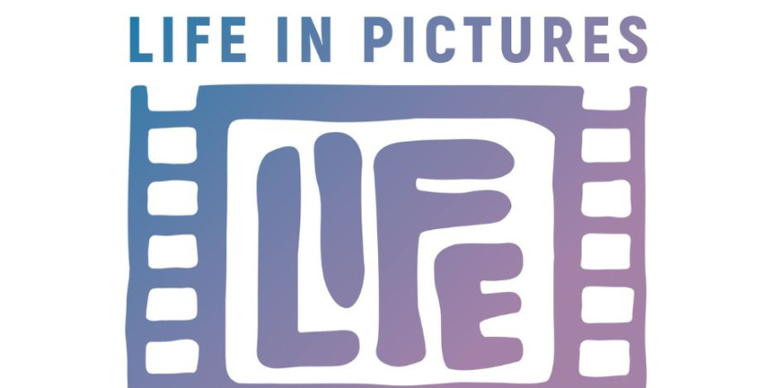 Colourful banner with the words Life in Pictures Short Film Comp