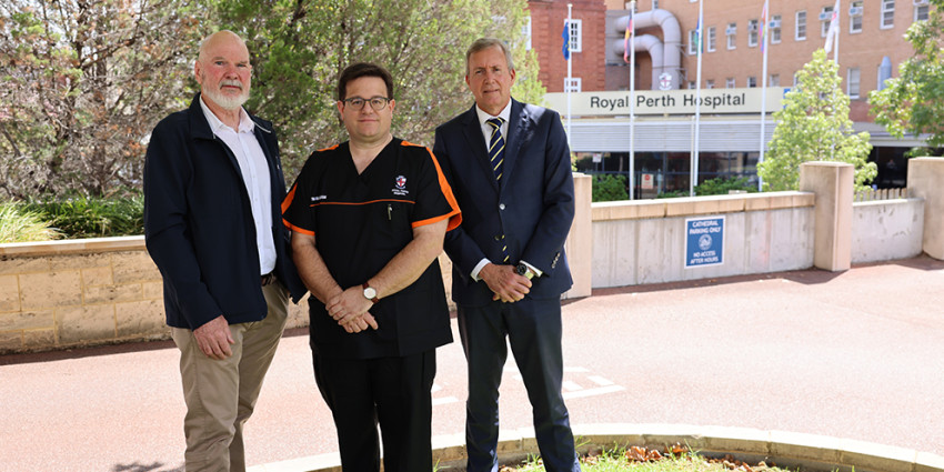 Photo of Minister Whitby, Commissioner Warner and Prof Weber