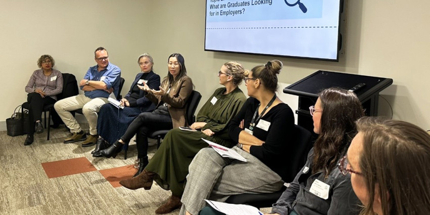 Representatives from WA universities and 10 public sector agencies at a panel discussion