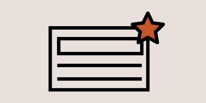 Graphic depicting a certificate