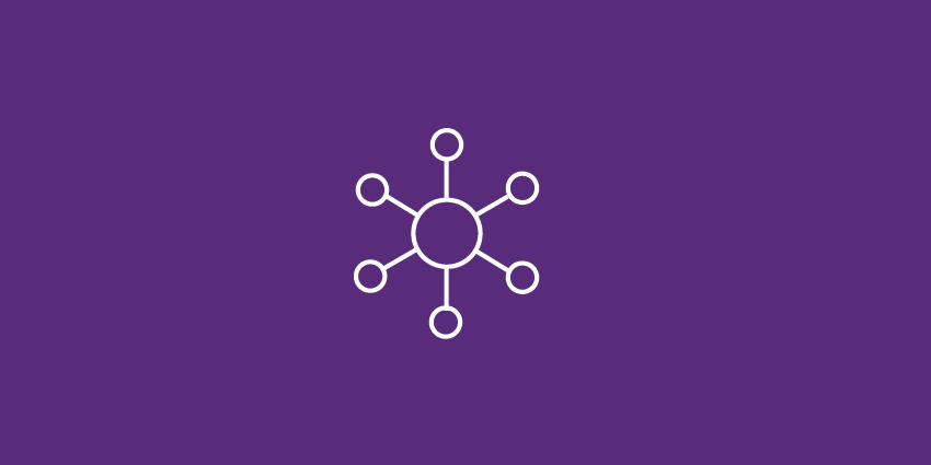 purple background with a cog in the middle
