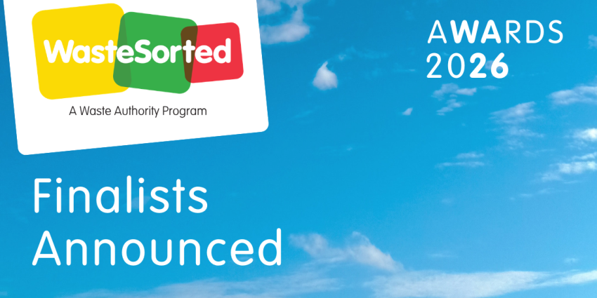The WasteSorted Awards 2026 logo with the text "finalists announced"