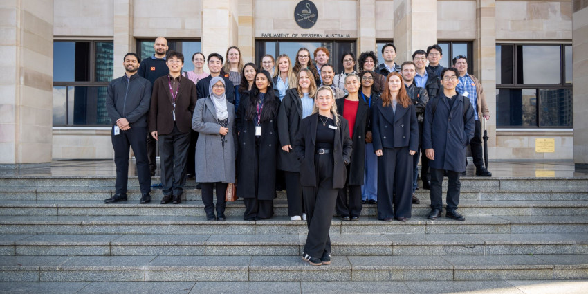 Launch graduates visiting WA Parliament 