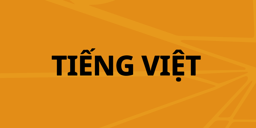 Orange webtile displaying the word 'Vietnamese' in Vietnamese.