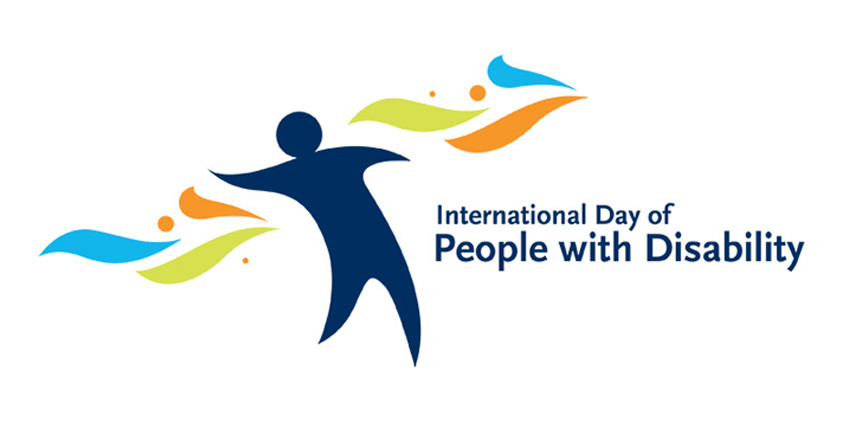 An image of a colourful icon featuring a person and the words "International Day of People with Disability