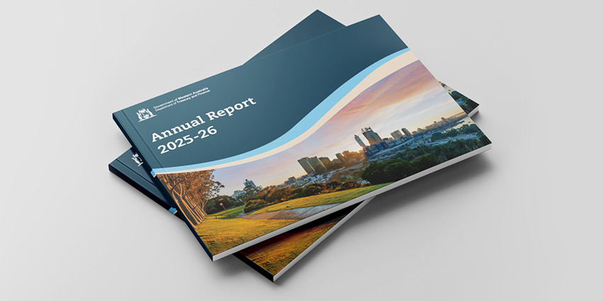 Graphic of the cover of the Department of Treasury and Finance 2025-26 Annual Report