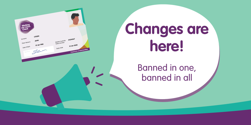 Colourful graphic that reads "Changes are here! Banned in one, banned in all"