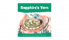 Cover page for children's book called Sapphire's Yarn, by Verity Roennfeldt and Kelly Thompson.