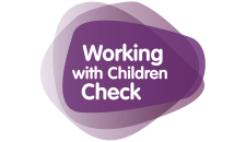 Graphic with the words Working With Children Check