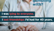 Gamble Aware campaign, with a quote
