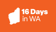 a colourful graphic with the words '16 Days in WA'