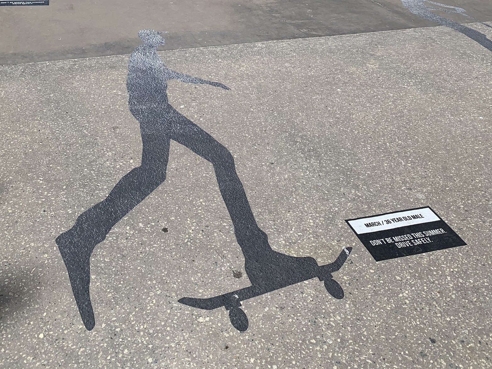 shadow of a man skating