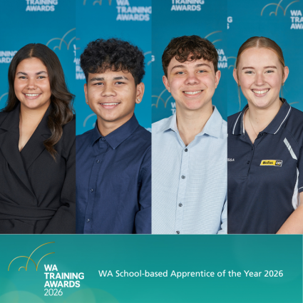 Four WA School-based Apprentice of the Year Award 2026 finalists