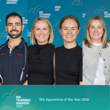 Image of four 2026 WA Apprentice of the Year finalists 