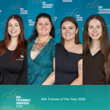 Image of four WA Trainee of the Year Award 2026 Finalists